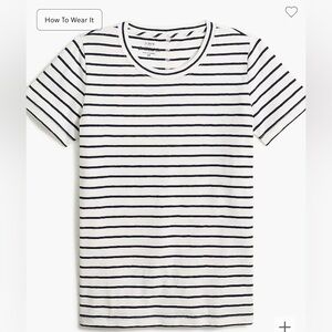 Striped girlfriend crewneck tee Jcrew size Large